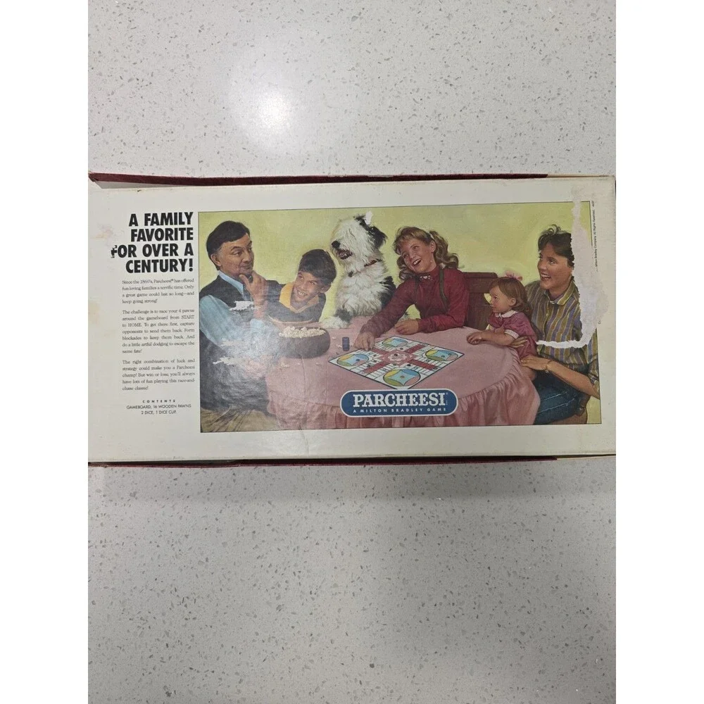 Milton Bradley Parcheesi Board Game 2-4 Players missing 3 pawns (4037)